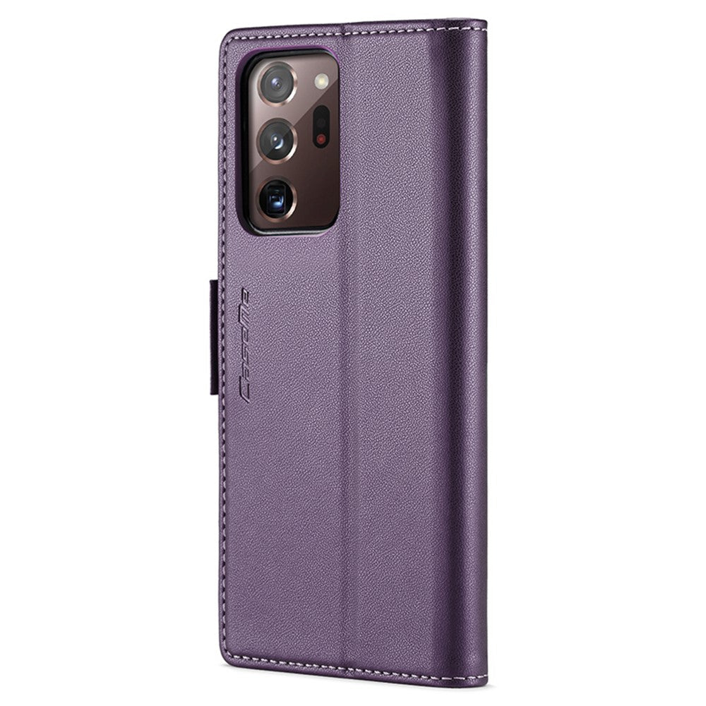 For Samsung Galaxy Note20 Ultra / Ultra 5G Leather Case CASEME 023 RFID Blocking 3 Card Slot Mobile Cover
