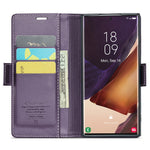 For Samsung Galaxy Note20 Ultra / Ultra 5G Leather Case CASEME 023 RFID Blocking 3 Card Slot Mobile Cover