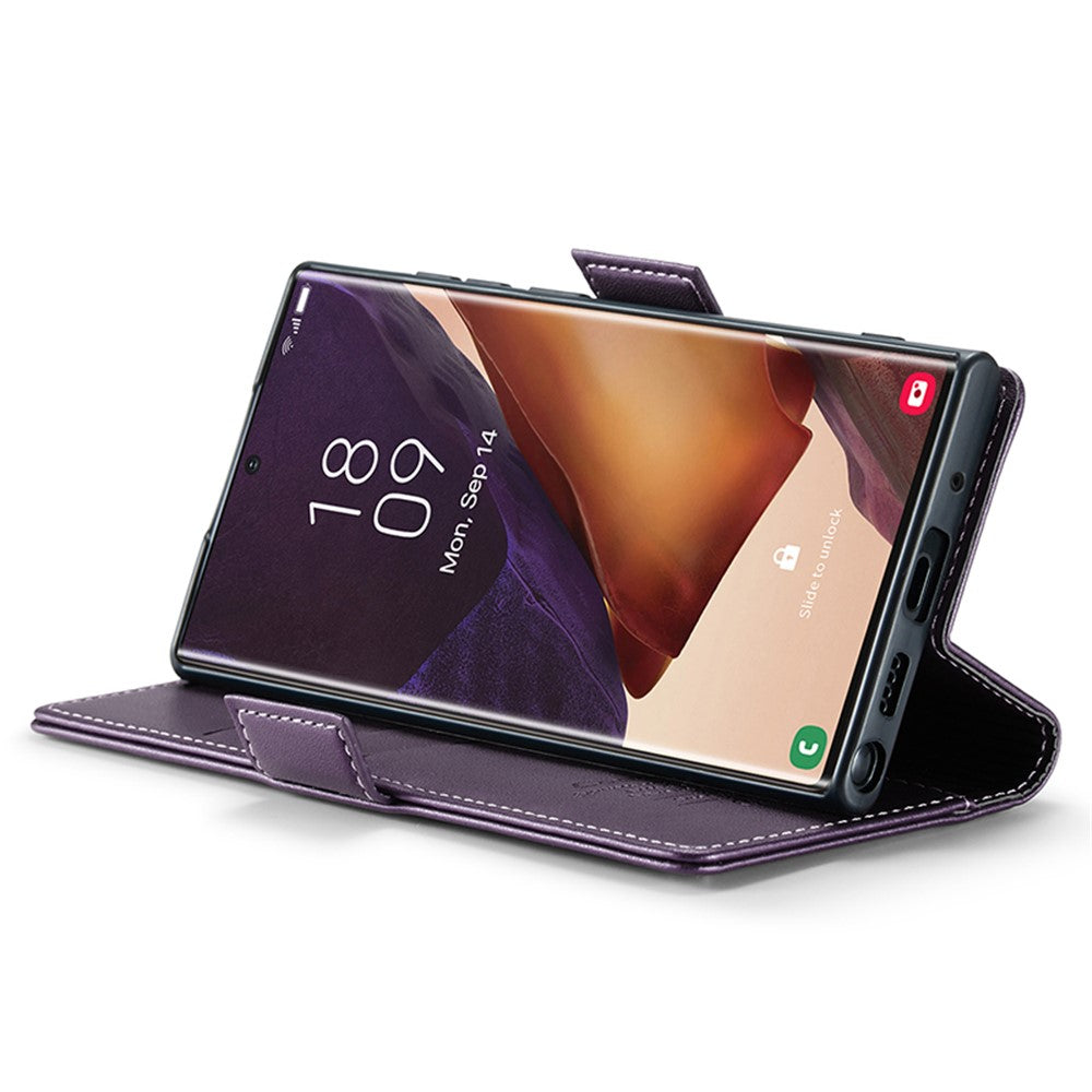 For Samsung Galaxy Note20 Ultra / Ultra 5G Leather Case CASEME 023 RFID Blocking 3 Card Slot Mobile Cover