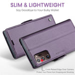 For Samsung Galaxy Note20 Ultra / Ultra 5G Leather Case CASEME 023 RFID Blocking 3 Card Slot Mobile Cover