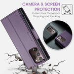 For Samsung Galaxy Note20 Ultra / Ultra 5G Leather Case CASEME 023 RFID Blocking 3 Card Slot Mobile Cover
