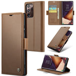 For Samsung Galaxy Note20 Ultra / Ultra 5G Leather Case CASEME 023 RFID Blocking 3 Card Slot Mobile Cover