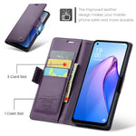For Oppo Reno8 5G (Global) Leather Case CASEME 023 RFID Blocking 3 Card Slot Mobile Cover