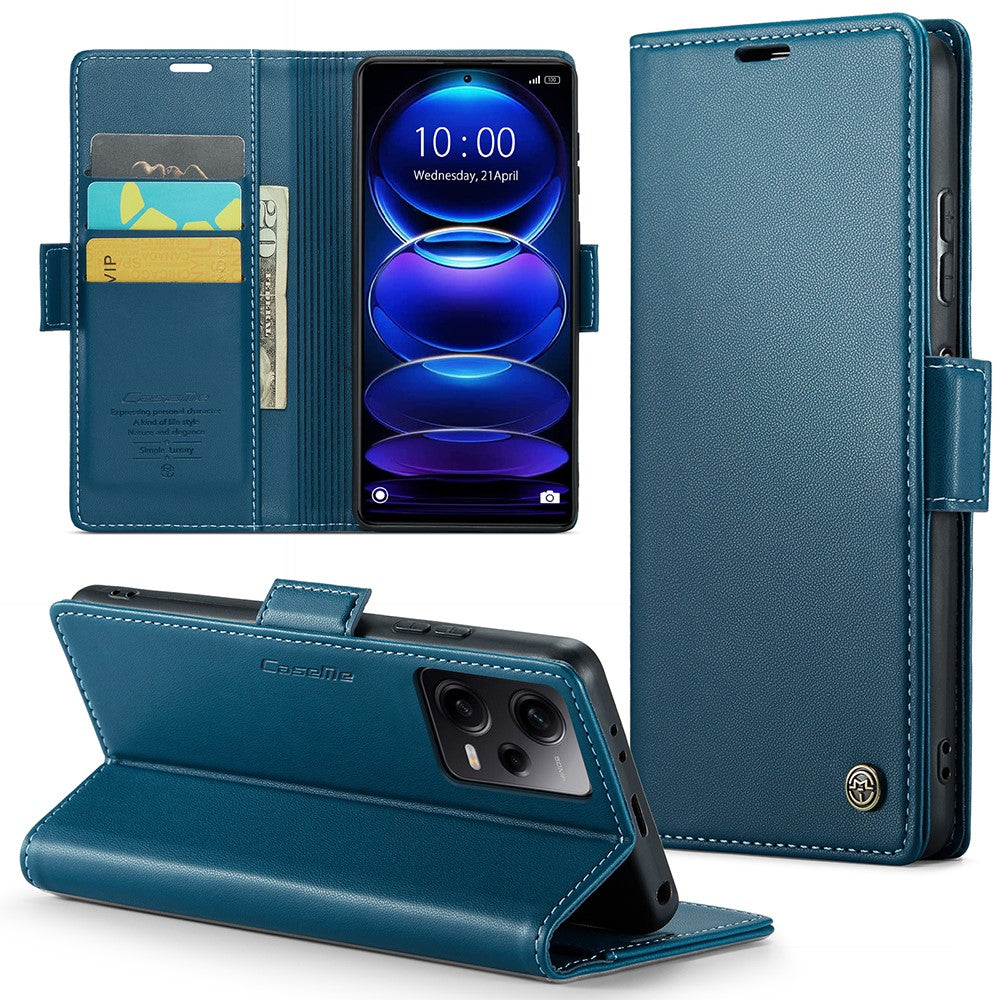 Xiaomi Poco X5 Pro 5G / Redmi Note 12 Pro Speed 5G / Note 12 Pro 5G CASEME 023-lædercover med RFID-blokerende 3-kortsrum