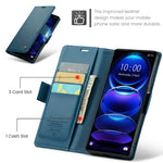 For Xiaomi Poco X5 Pro 5G / Redmi Note 12 Pro Speed 5G / Note 12 Pro 5G Leather Case CASEME 023 RFID Blocking 3 Card Slot Mobile Cover