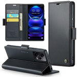 For Xiaomi Poco X5 Pro 5G / Redmi Note 12 Pro Speed 5G / Note 12 Pro 5G Leather Case CASEME 023 RFID Blocking 3 Card Slot Mobile Cover