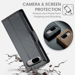 CASEME 023 Google Pixel 8 Läderfodral RFID - Svart