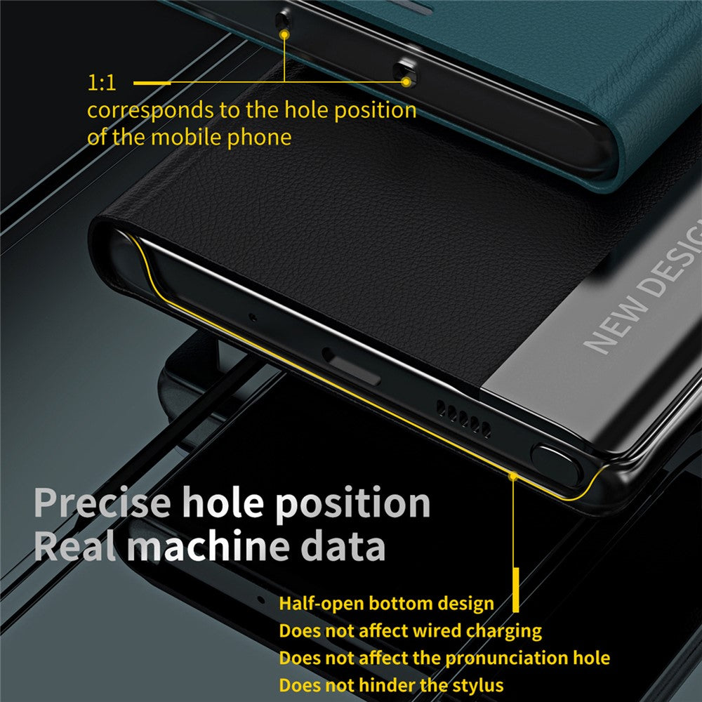 For Xiaomi Poco F5 5G / Redmi Note 12 Turbo PU Leather Flip Cover Electroplating Anti-Scratch Phone Case with Stand