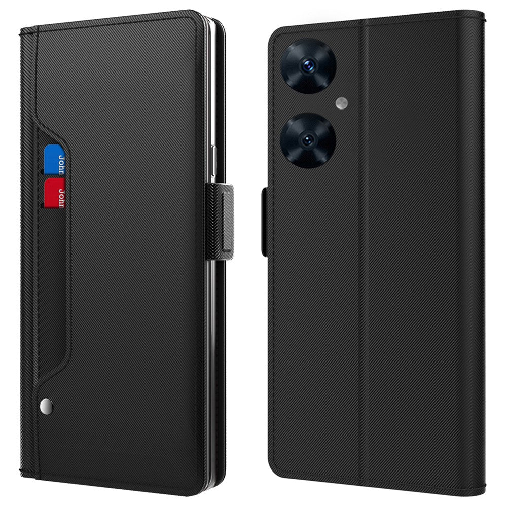 For Huawei nova 11i Mirror Design Leather Phone Case Stand Card Holder Shockproof Cover