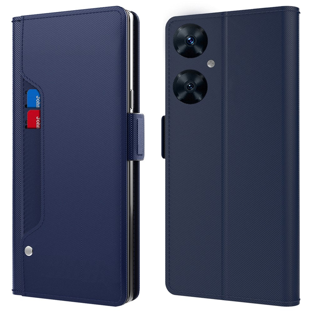 For Huawei nova 11i Mirror Design Leather Phone Case Stand Card Holder Shockproof Cover