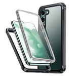 For Samsung Galaxy S23 PC + TPU Phone Case Full Protection Clear Phone Cover with PET Screen Protector