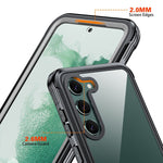 For Samsung Galaxy S23 PC + TPU Phone Case Full Protection Clear Phone Cover with PET Screen Protector