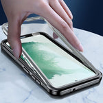 For Samsung Galaxy S23 PC + TPU Phone Case Full Protection Clear Phone Cover with PET Screen Protector
