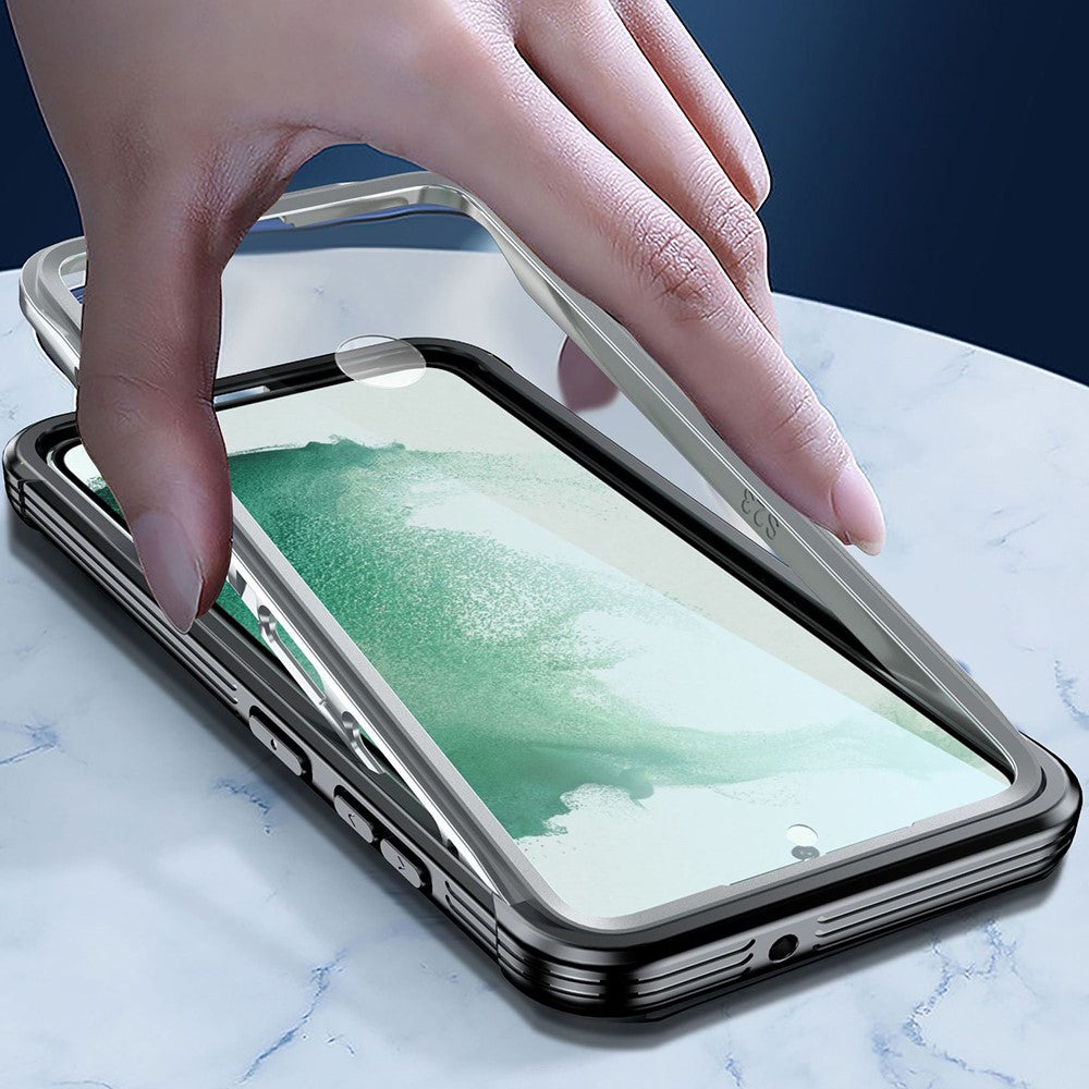 For Samsung Galaxy S23 PC + TPU Phone Case Full Protection Clear Phone Cover with PET Screen Protector