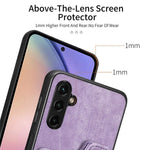 Telefoncover til Samsung Galaxy A54 5G PU-læderbelagt PC+TPU-etui med RFID-blokerende kortpladser og støttefod