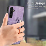 Telefoncover til Samsung Galaxy A54 5G PU-læderbelagt PC+TPU-etui med RFID-blokerende kortpladser og støttefod