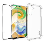 ENKAY HAT PRINCE För Samsung Galaxy A24 4G (162,1 x 77,6 x 8,3 mm) Fallskyddande mobilskal i genomskinligt TPU-fodral med hög aluminium-kiselglasfilm