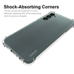 ENKAY HAT PRINCE För Samsung Galaxy A24 4G (162,1 x 77,6 x 8,3 mm) Fallskyddande mobilskal i genomskinligt TPU-fodral med hög aluminium-kiselglasfilm