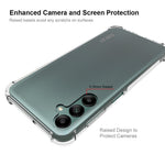 ENKAY HAT PRINCE För Samsung Galaxy A24 4G (162,1 x 77,6 x 8,3 mm) Fallskyddande mobilskal i genomskinligt TPU-fodral med hög aluminium-kiselglasfilm