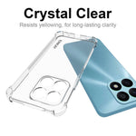 ENKAY HAT PRINCE Phone Case for Honor X8a 4G Anti-slip Clear TPU Cover with High Aluminium-silicon Glass Screen Film