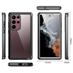 For Samsung Galaxy S23 Ultra Shockproof Phone Cover PC + TPU Clear Case with PET Screen Protector