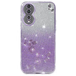 KADEM Phone Cover for Honor 90 , Flower Rhinestone Gradient Glitter TPU Protective Case