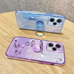 KADEM For Xiaomi Poco X5 Pro 5G / Note 12 Pro Speed 5G Shockproof Case Rhinestone Flower Kickstand TPU Phone Cover