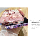 KADEM For Xiaomi Redmi Note 12 4G Kickstand Case Glitter Gradient Rhinestone Flower Phone Cover TPU Electroplating Case
