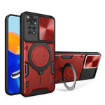 For Xiaomi Redmi Note 11 Pro 4G (MediaTek) / 5G (Qualcomm) / Note 11E Pro 5G / Note 11 Pro+ 5G (India) Kickstand TPU PC Phone Case with Slide Lens Cover