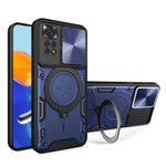 Xiaomi Redmi Note 11 Pro 4G (MediaTek) / 5G (Qualcomm) / Note 11E Pro 5G / Note 11 Pro+ 5G (Indien) Stativ TPU PC mobilskal med glidande linsskydd