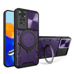 For Xiaomi Redmi Note 11 Pro 4G (MediaTek) / 5G (Qualcomm) / Note 11E Pro 5G / Note 11 Pro+ 5G (India) Kickstand TPU PC Phone Case with Slide Lens Cover