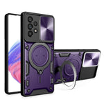 Shockproof Case for Samsung Galaxy A33 5G Kickstand Protective Case TPU PC Phone Shell with Slide Lens Lid