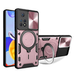 Phone Case for Xiaomi Redmi Note 11 Pro 4G (MediaTek) / Note 11 Pro 5G (Qualcomm) / Note 11E Pro 5G / Note 11 Pro+ 5G (India) , Slide Lens Protection TPU+PC Kickstand Cover