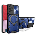 Kickstand cover til Samsung Galaxy A13 4G med skydelinsedæksel TPU+PC bagcover