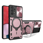 Kickstand cover til Samsung Galaxy A13 4G med skydelinsedæksel TPU+PC bagcover