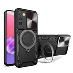 Telefoncover til Samsung Galaxy A03s (164,2 x 75,9 x 9,1 mm) Kickstand TPU+PC Cover med skydelåg til kamera