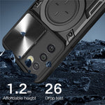 Telefoncover til Samsung Galaxy A03s (164,2 x 75,9 x 9,1 mm) Kickstand TPU+PC Cover med skydelåg til kamera