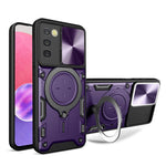 Telefoncover til Samsung Galaxy A03s (164,2 x 75,9 x 9,1 mm) Kickstand TPU+PC Cover med skydelåg til kamera