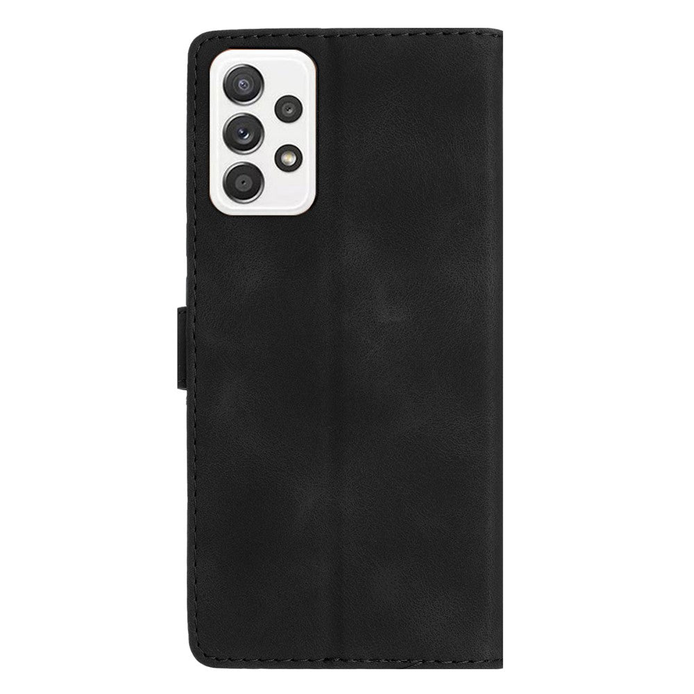 Til Samsung Galaxy A23 5G (Global Version) / A23 4G Blomsterpræget Telefoncover Læderpung Stativ Etui