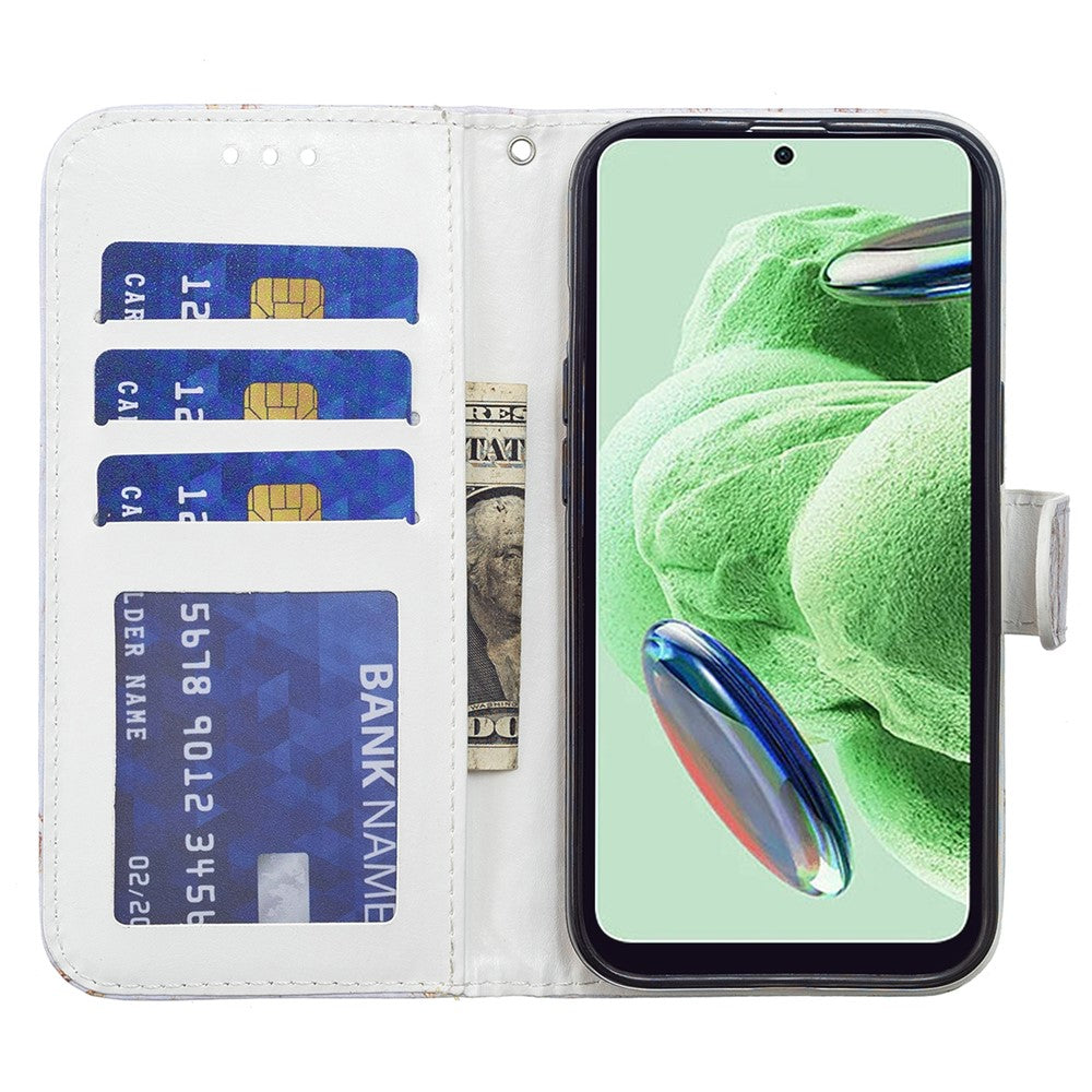 For Xiaomi Redmi Note 12S 4G PU Leather Wallet Cover Pattern Printing Flip Stand Phone Case