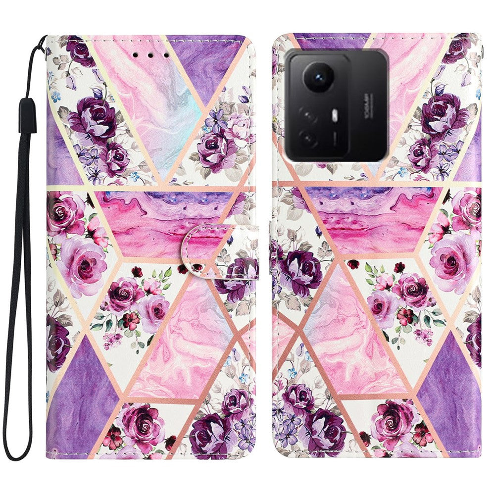 For Xiaomi Redmi Note 12S 4G PU Leather Wallet Cover Pattern Printing Flip Stand Phone Case
