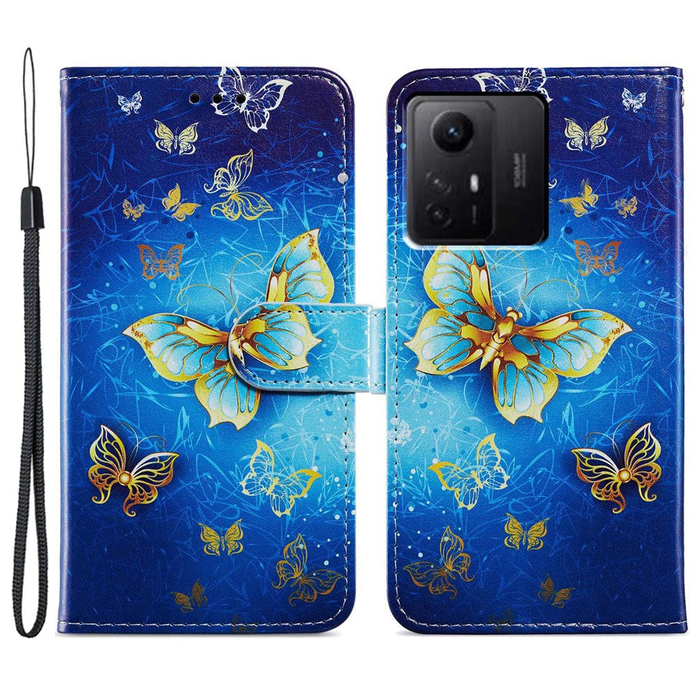 For Xiaomi Redmi Note 12S 4G PU Leather Wallet Cover Pattern Printing Flip Stand Phone Case