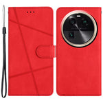 For Oppo Find X6 Wallet Leather Phone Case Crazy Horse Texture Imprinted Lines Stand Cover