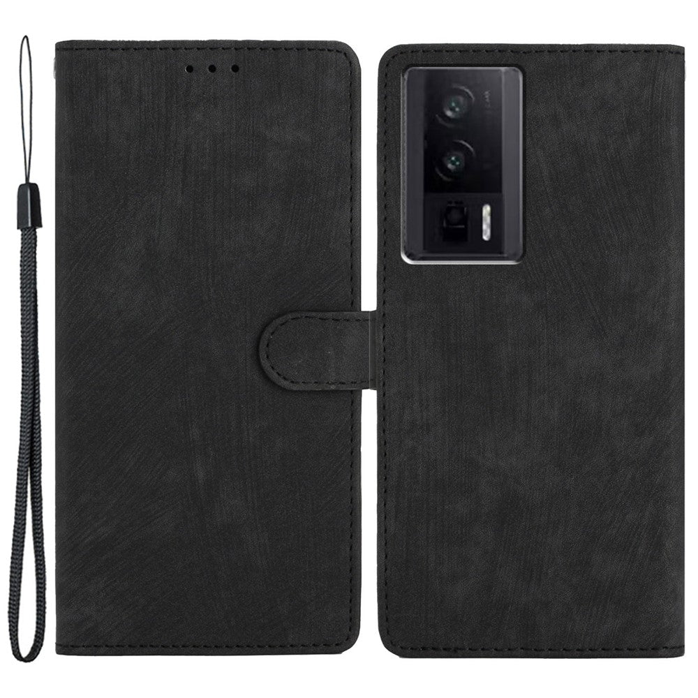 Xiaomi Redmi K60 5G / K60 Pro 5G / Poco F5 Pro 5G-pungcover i PU-læder med hudkontakt og stativ