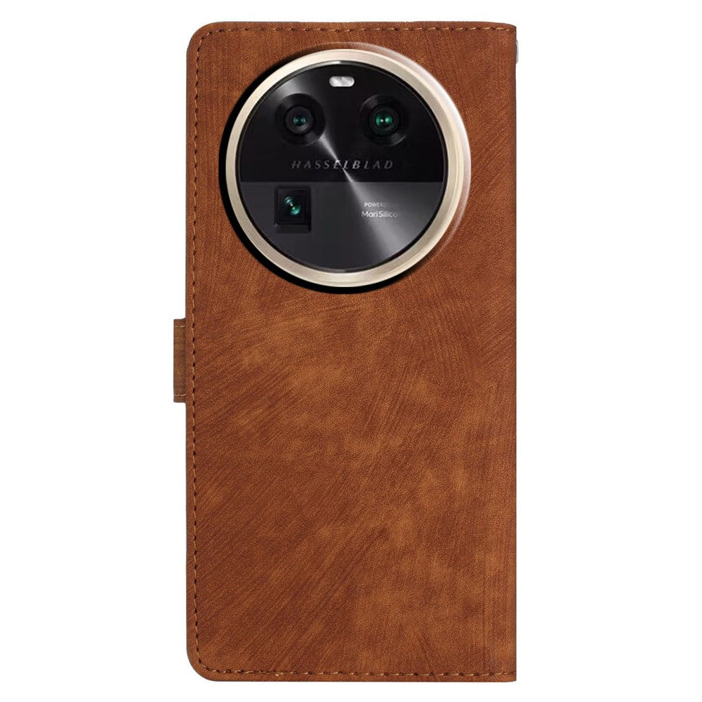 For Oppo Find X6 Pro Anti-drop PU Leather Wallet Case Stand Skin-touch Cell Phone Cover