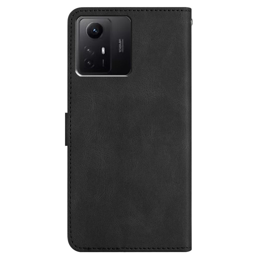 Wallet Leather Phone Case for Xiaomi Redmi Note 12S 4G Crazy Horse Texture Imprinted Lines Stand Cover