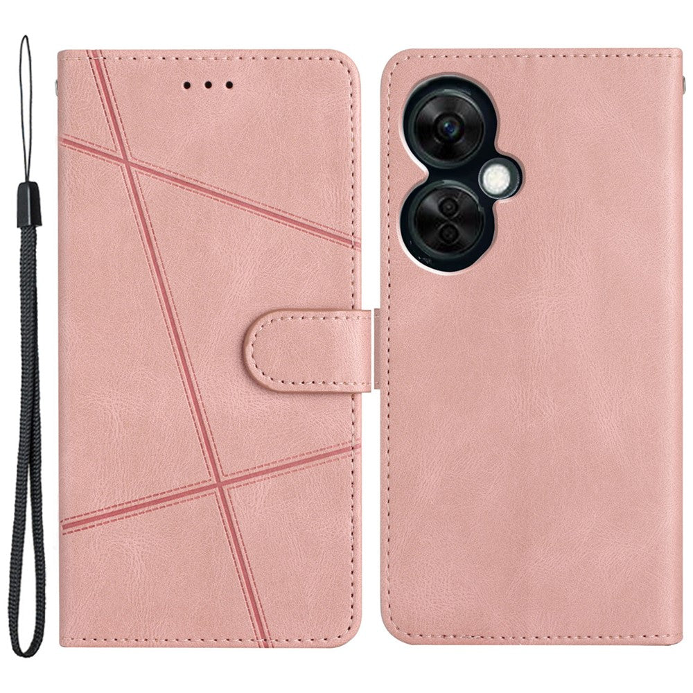 Stand Cover for OnePlus Nord CE 3 Lite 5G / Nord N30 5G Leather Phone Wallet Case Crazy Horse Texture Imprinted Lines Shell