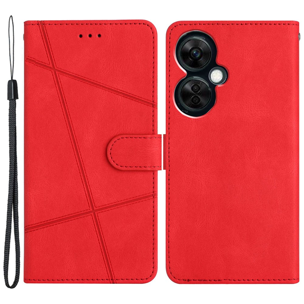Stand Cover for OnePlus Nord CE 3 Lite 5G / Nord N30 5G Leather Phone Wallet Case Crazy Horse Texture Imprinted Lines Shell