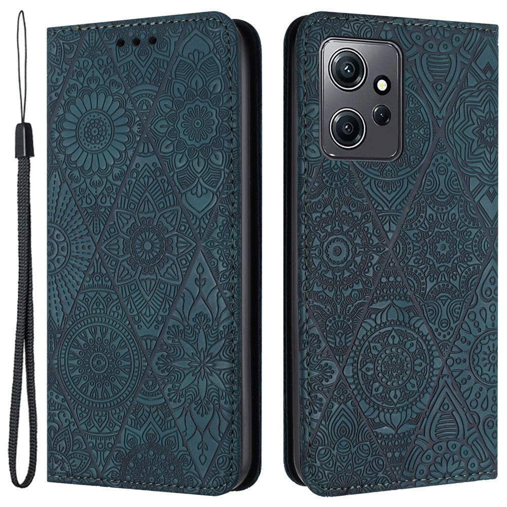 Xiaomi Redmi Note 12 4G Fallskyddande PU-läderfodral med stativ, plånboksfodral