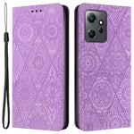For Xiaomi Redmi Note 12 4G Anti-drop Imprinted PU Leather Phone Case Wallet Stand Cover